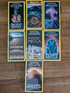 National Geographic Documentary Video Tapes (VHS) Lot Of 7 new sealed